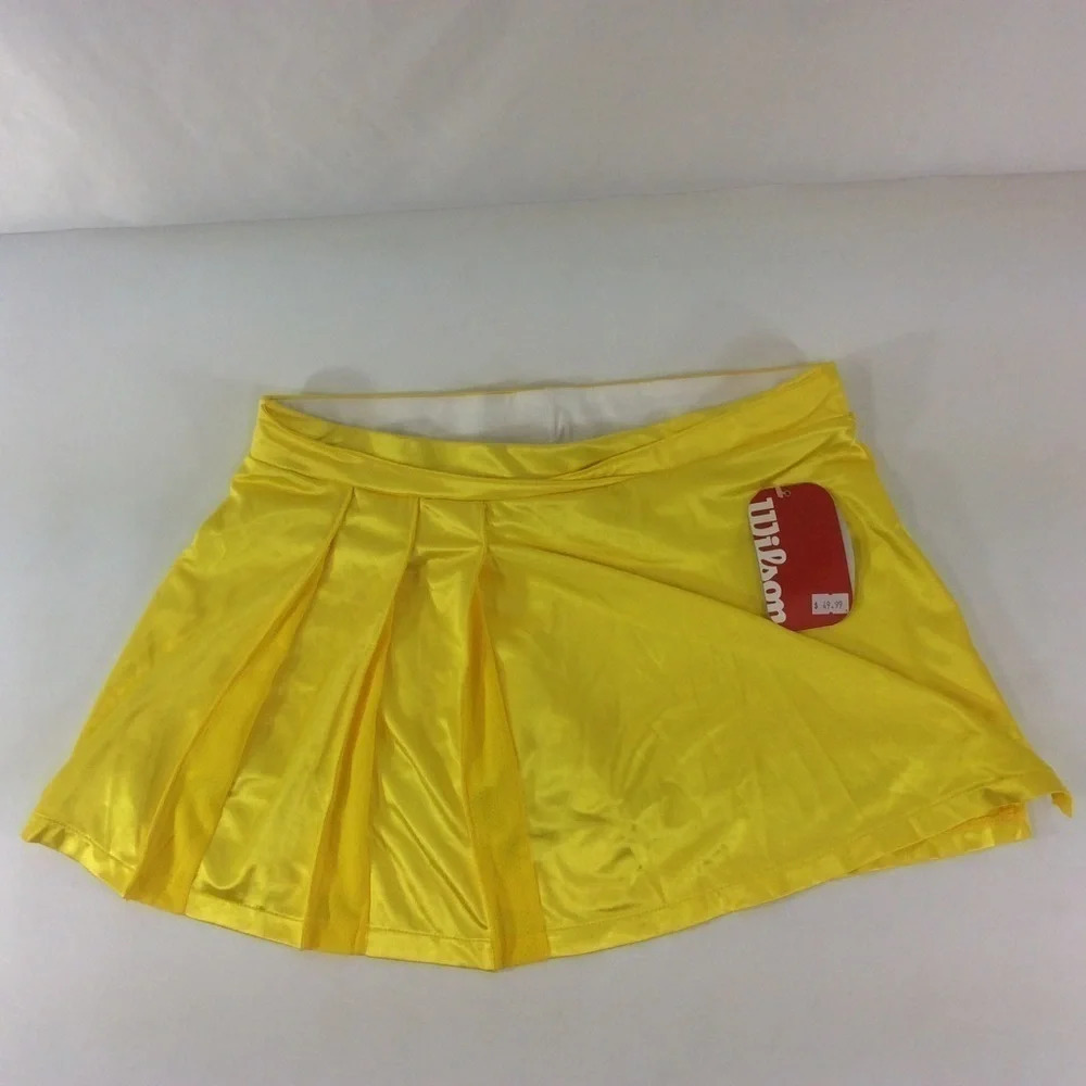 3/$30! Wilson Elysees Yellow Women’s Tennis Skort  Skirt Size XS Lined NWT